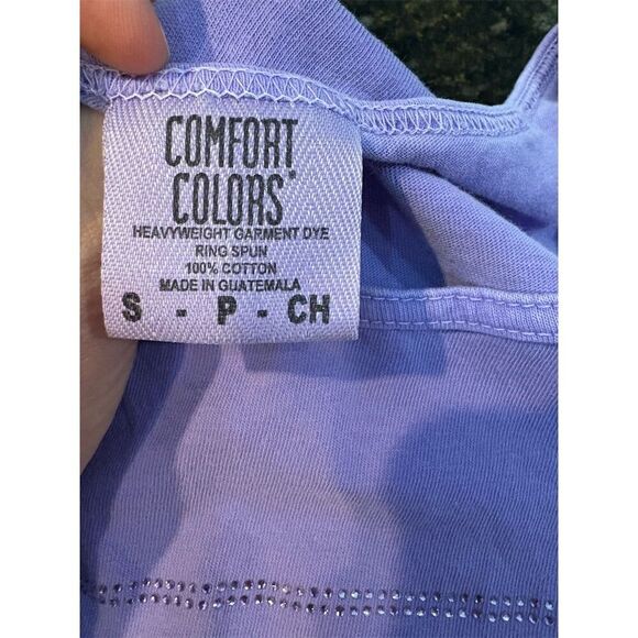 Comfort Colors Women's Small Purple Tank Top Casual Summer - Picture 6 of 8